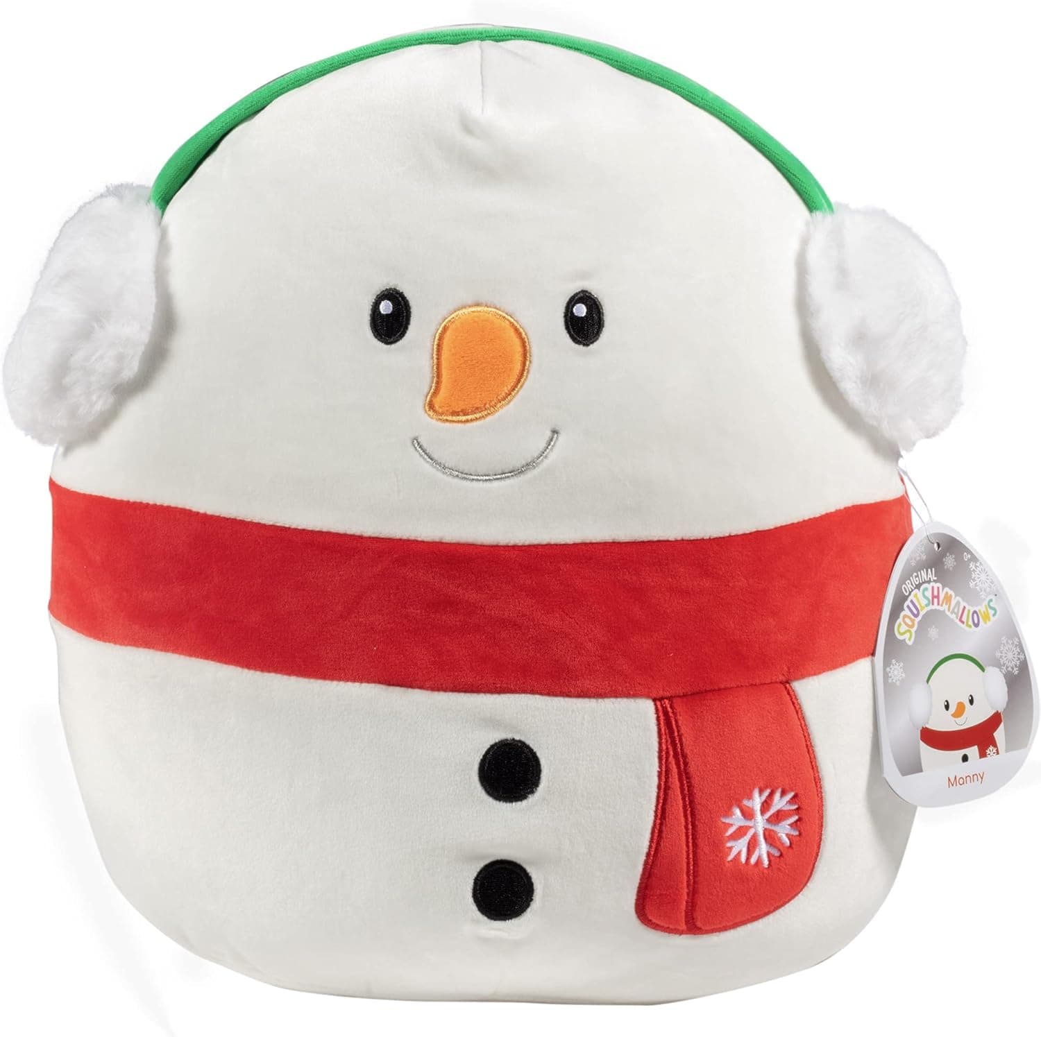 Squishmallow 12" Manny The Snowman - Official Kellytoy Plush - Soft and Squishy Stuffed Animal Toy - Great Gift for Kids - Ages 2+