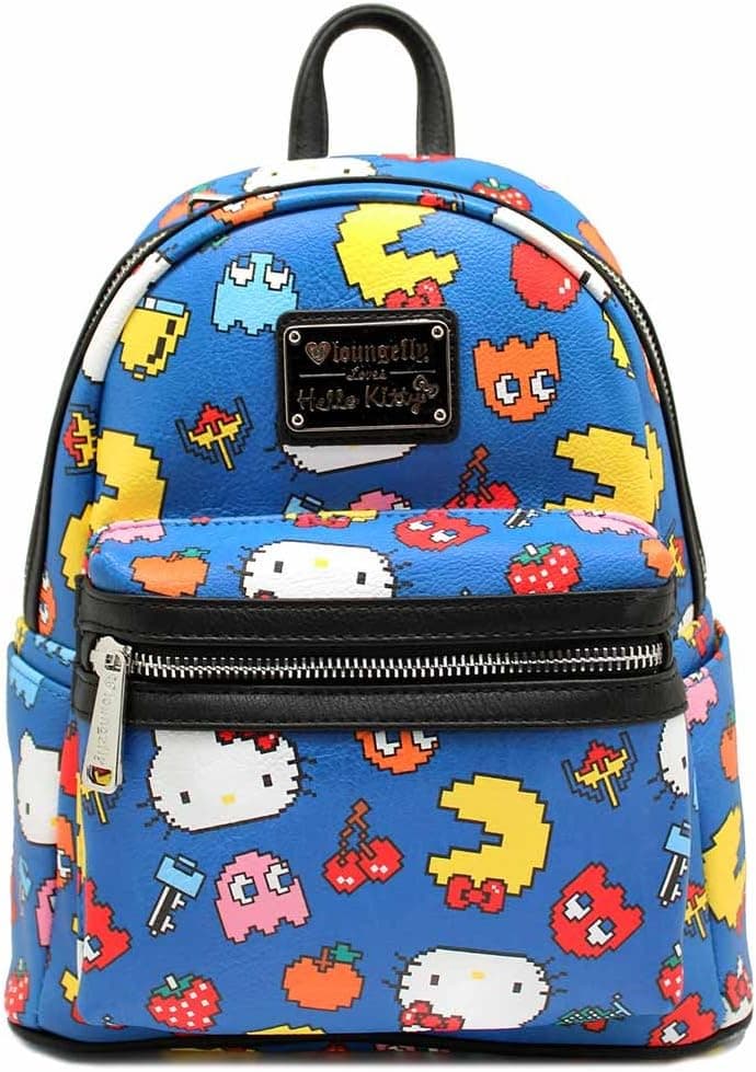 Loungefly Hello Kitty Pac-Man Character Print Mini Backpack