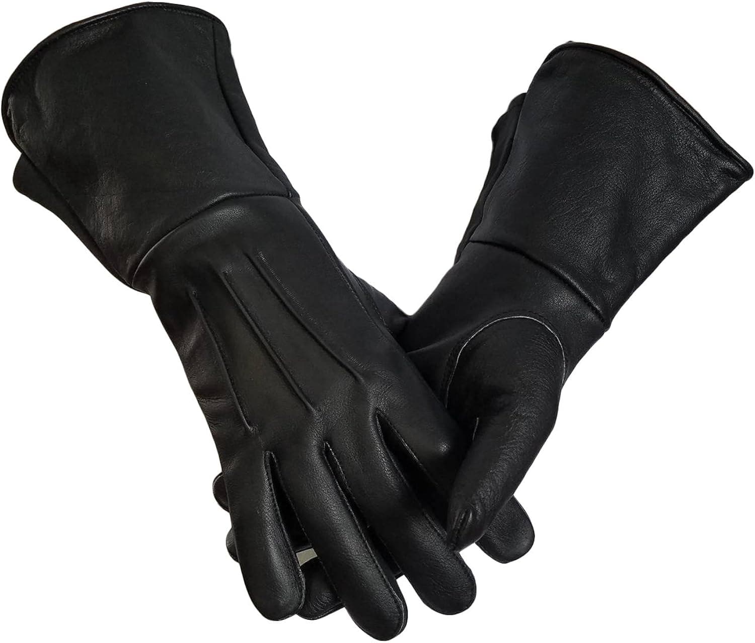 Medieval Gauntlet Leather Cosplay Gloves Long arm Cuff