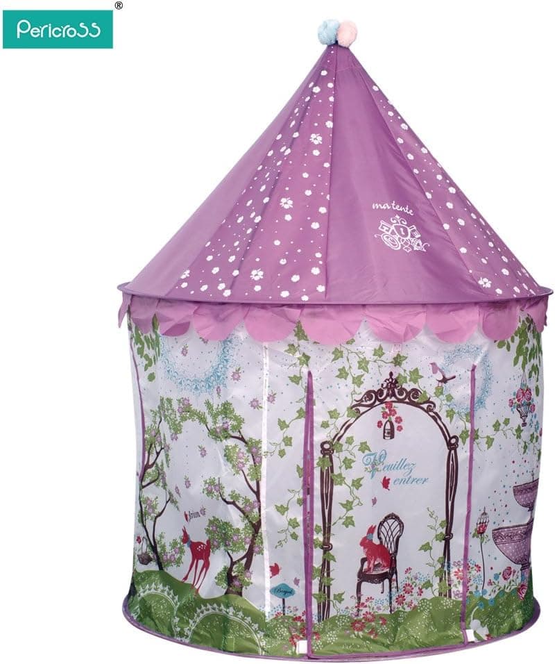 Pericross® Kids Playhouse Polyester Fabric Play Tents (Purple Castle)