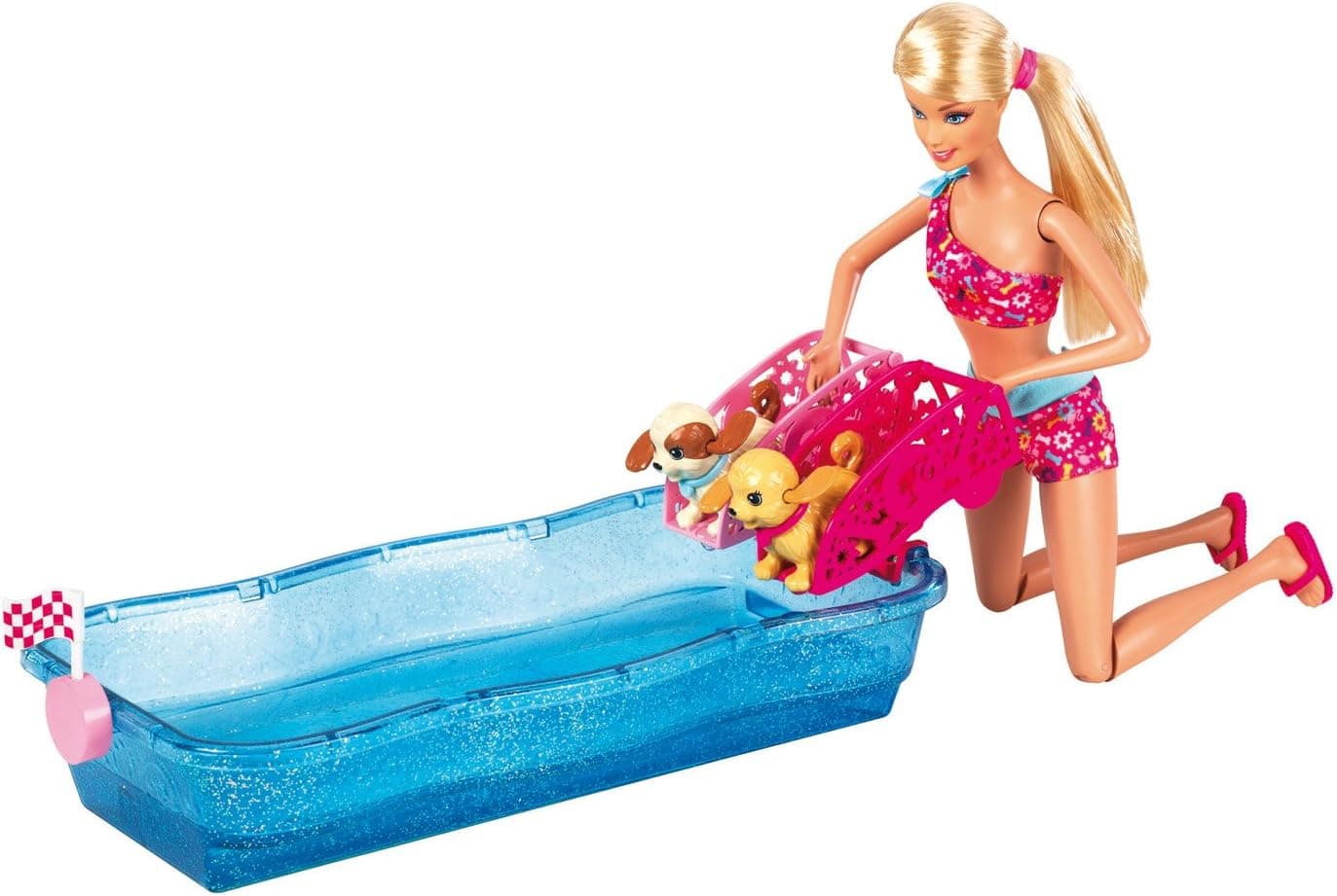 Barbie Mattel Swim and Race Pups Playset