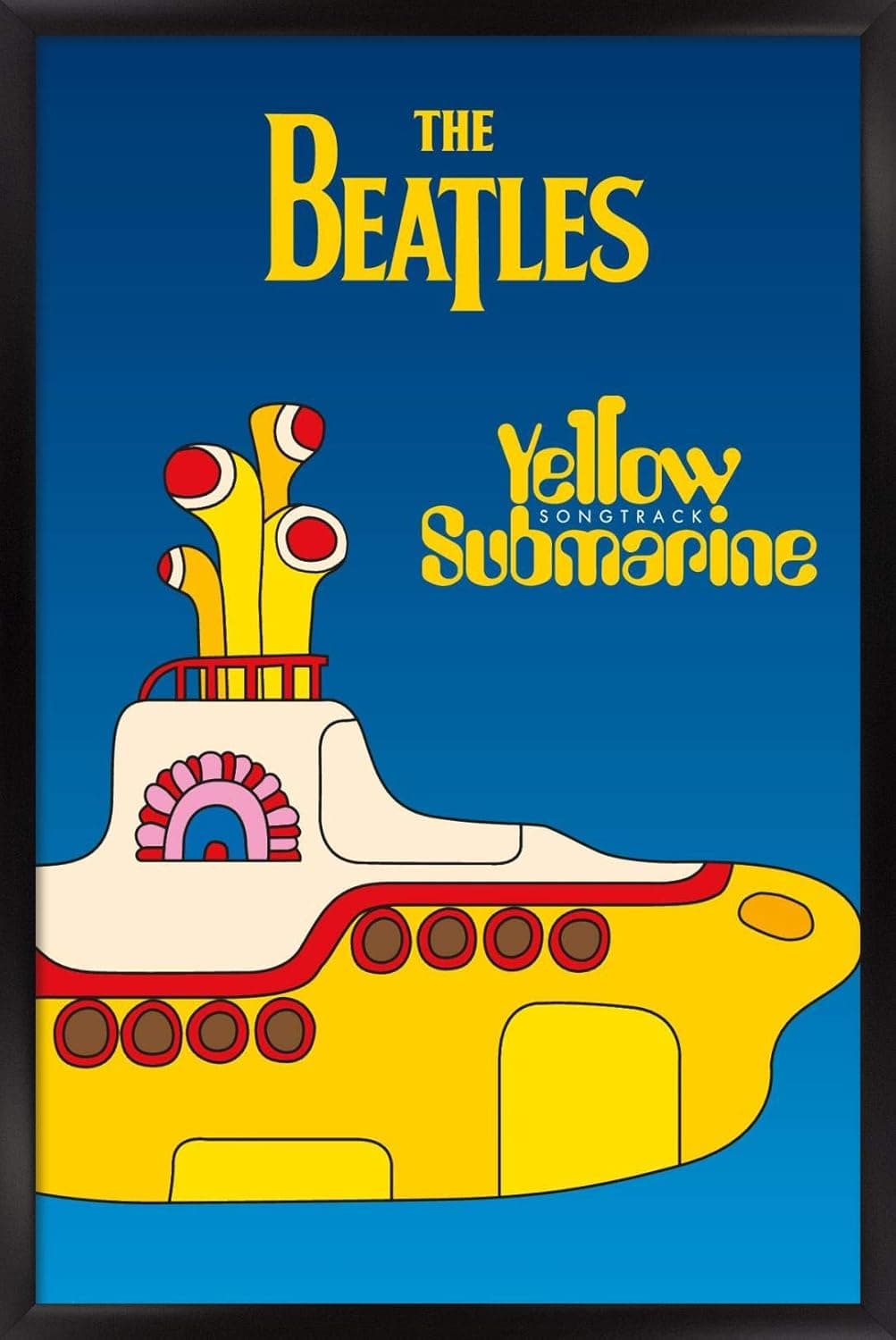 Trends International 24X36 The Beatles - Yellow Submarine Wall Poster, 24" x 36", Black Framed Version