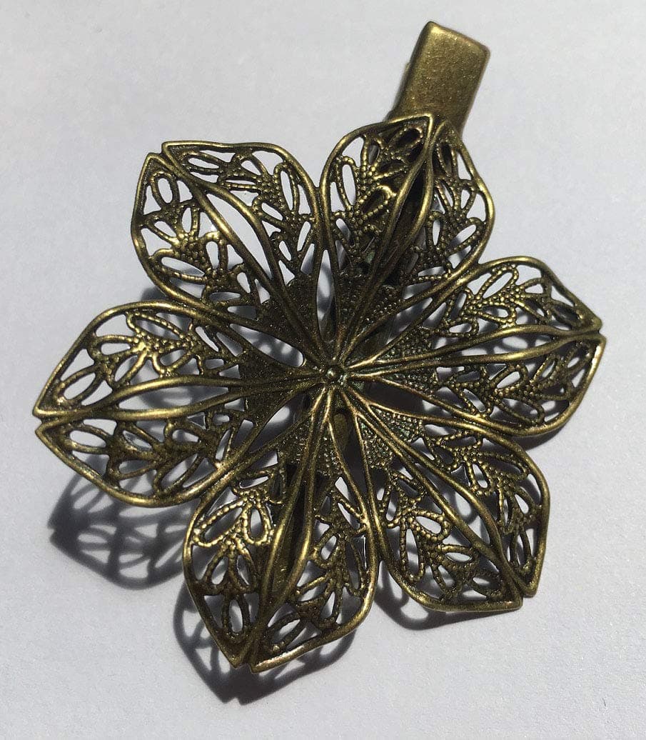 2pcs Metal Floral Hair Clips for Women Girls Vintage Alloy Hairpins Princess Bridal Dress Accessories