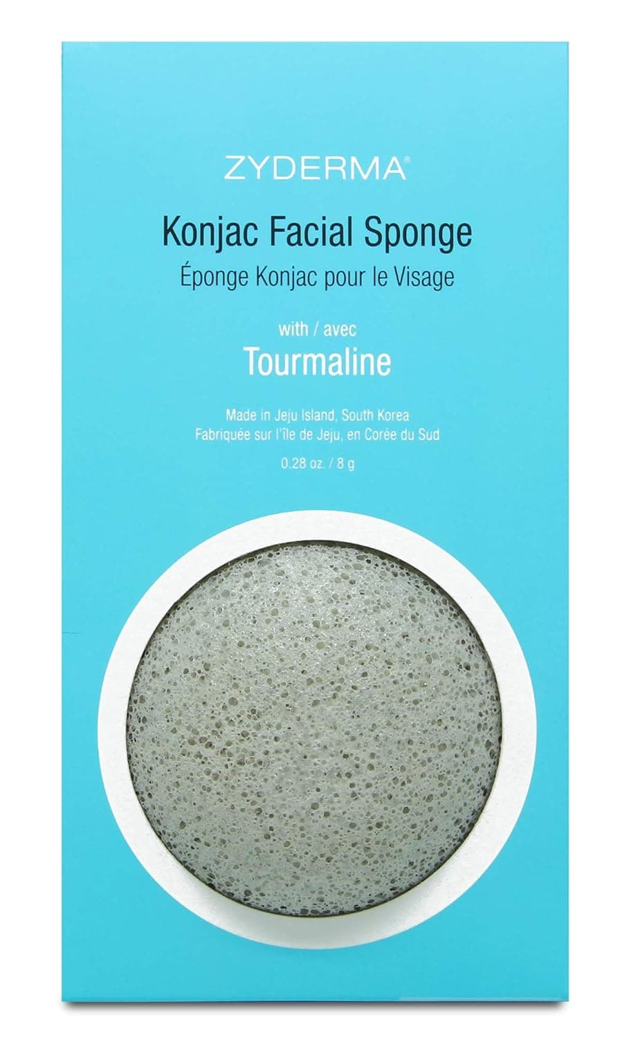 Zyderma - Natural Konjac Facial Sponge with Tourmaline