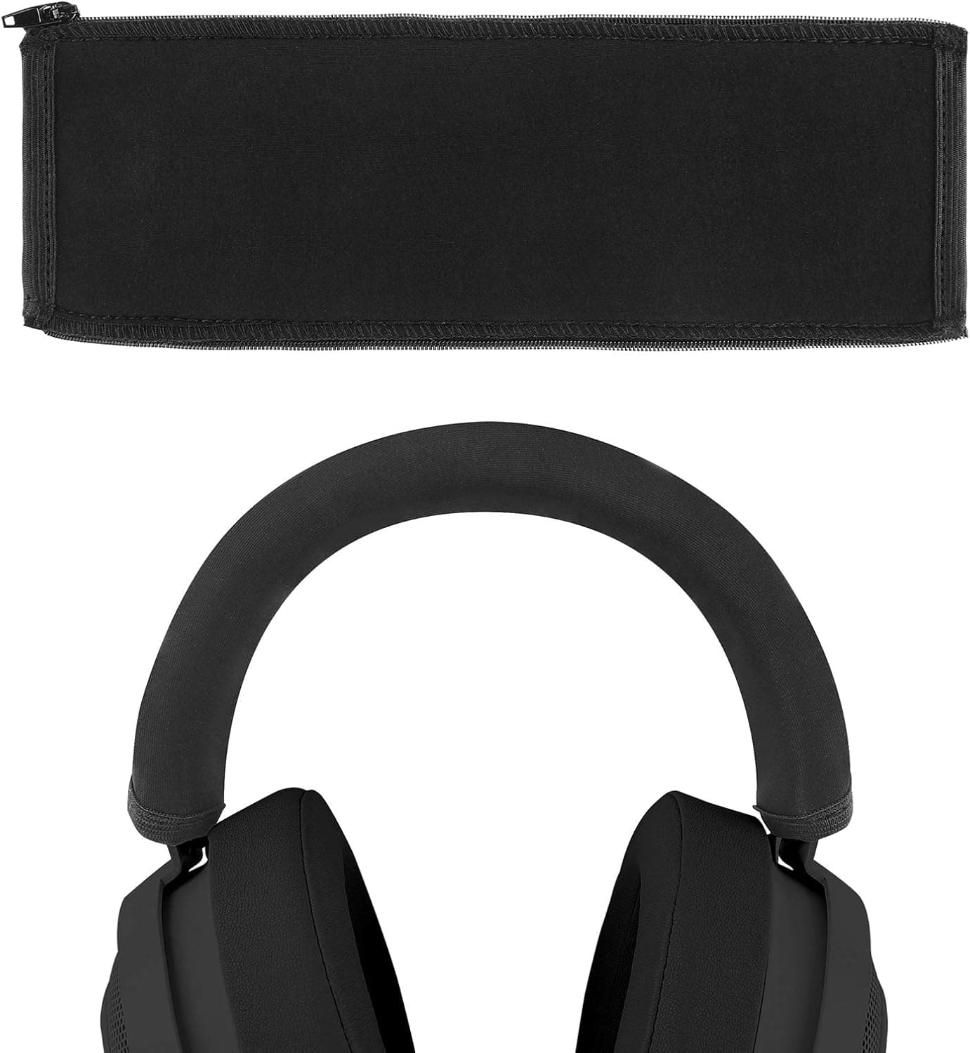 Geekria Headband Cover Compatible with Razer Kraken Pro V2, 7.1 V2, 7.1 Headphones/Headband Protector/Headband Cover Cushion Pad Repair Part, Easy DIY Installation (Black)