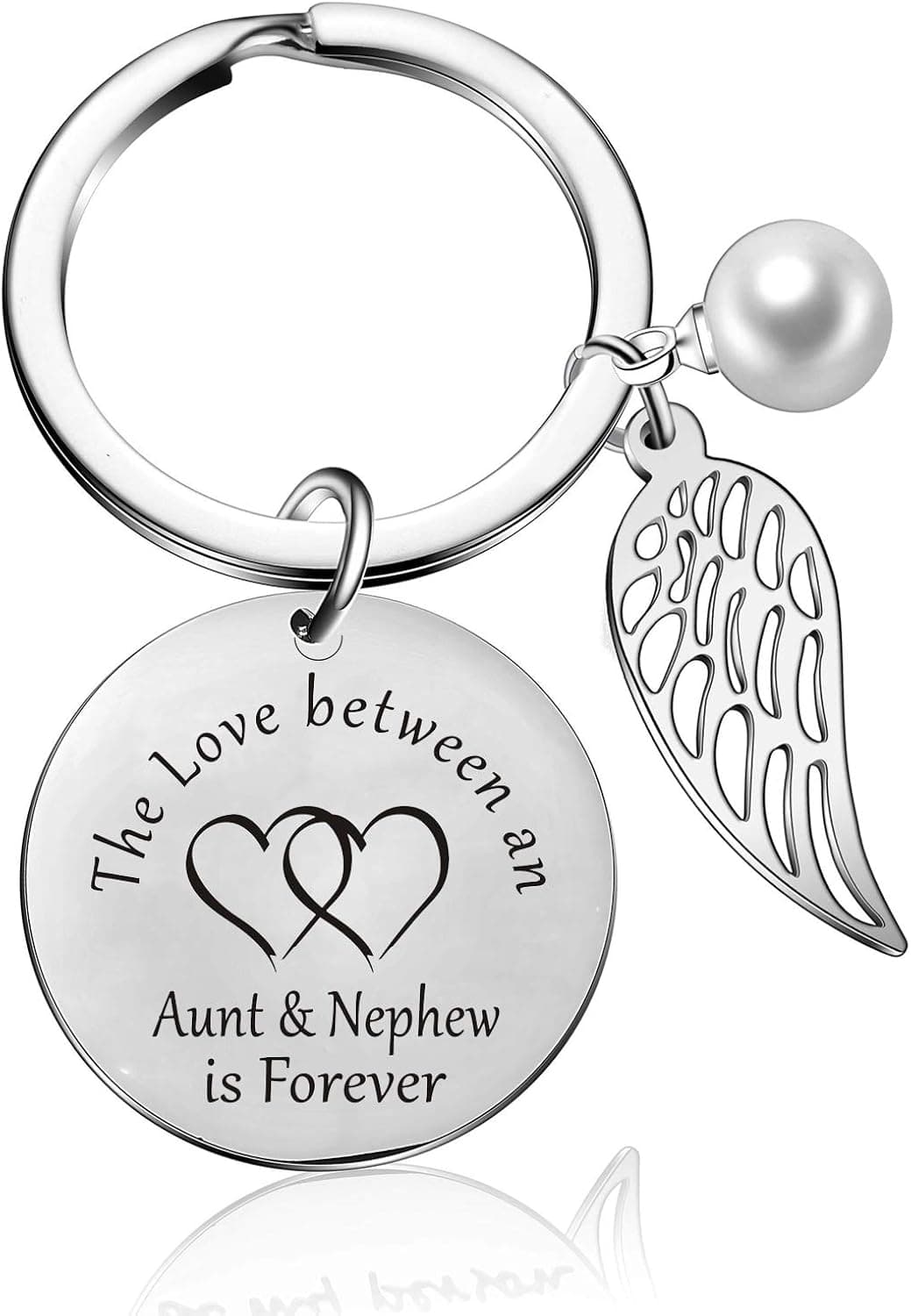 Aunt Niece Gifts Keychain Aunt Nephew Keychain The Love Between Aunt and Niece/Nephew Keyring Birthday Christmas Gifts