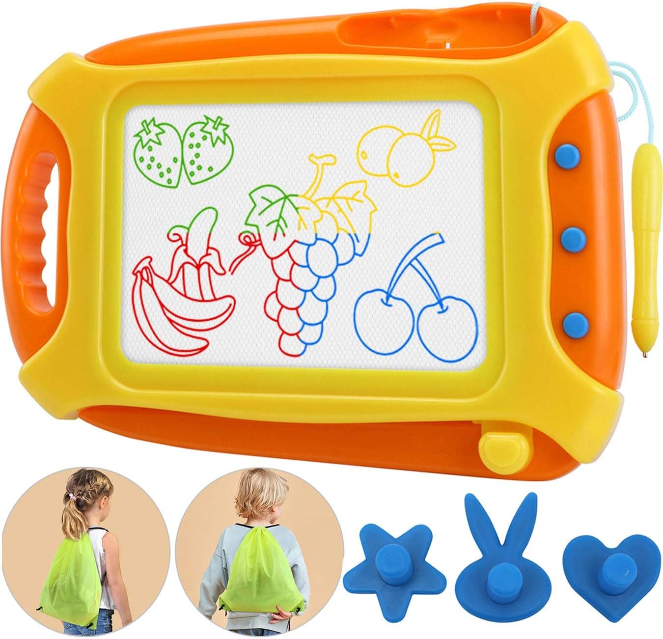 Toddler Toys Magnetic Board,Magentic Drawing Doodle Board for Toddlers,Etch Travel Size Writing Painting Sketch Kids Toys for 3 4 5 Year Old Girls Boys Christmas Easter Valentines Day Gifts for Kids