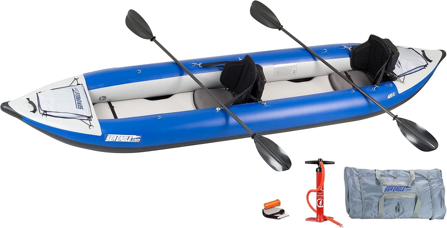 Sea Eagle Inflatable 420X Explorer Kayak Pro Carbon Package