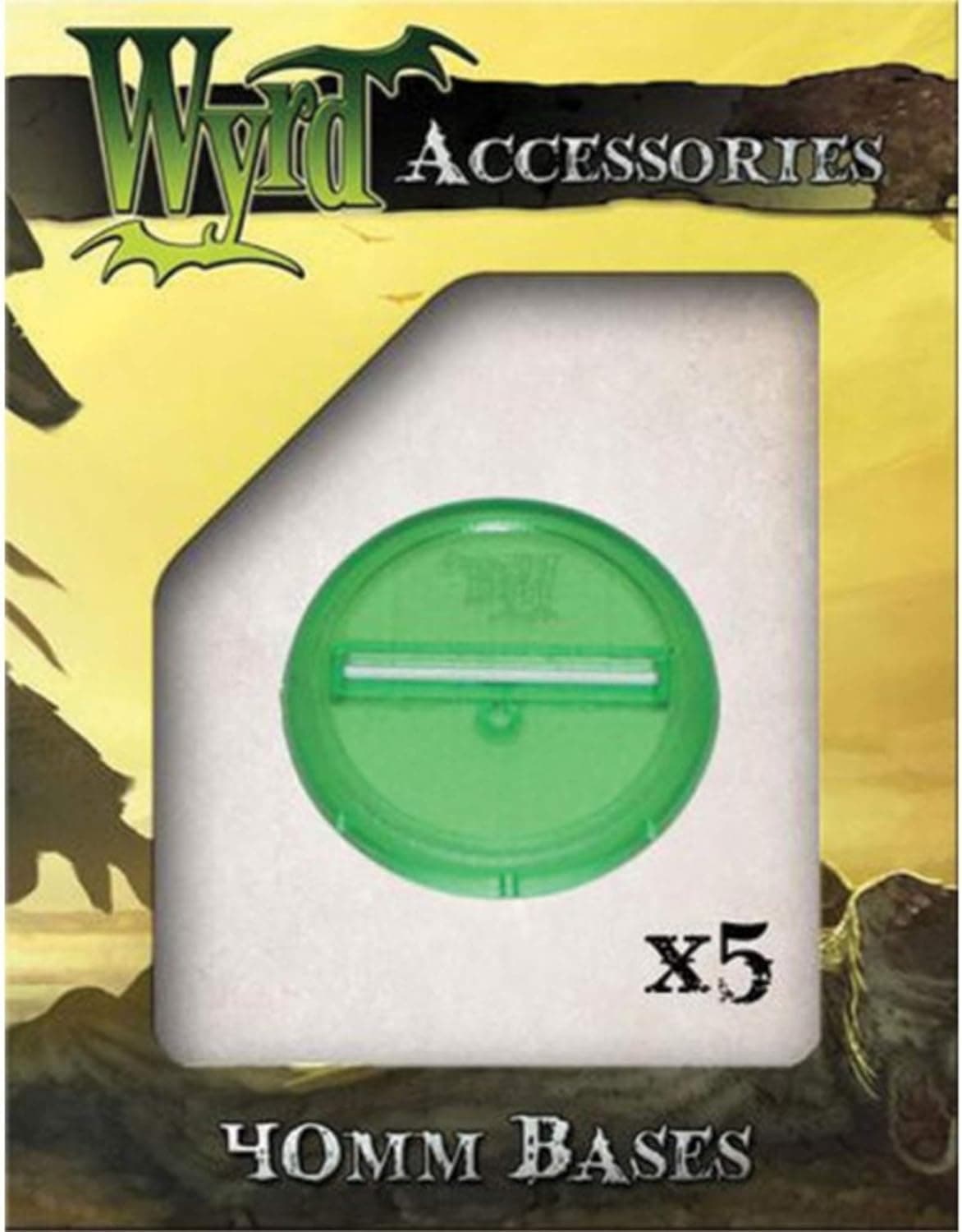 Wyrd Miniatures 40mm Translucent Green Bases Model Kit (5 Pack)