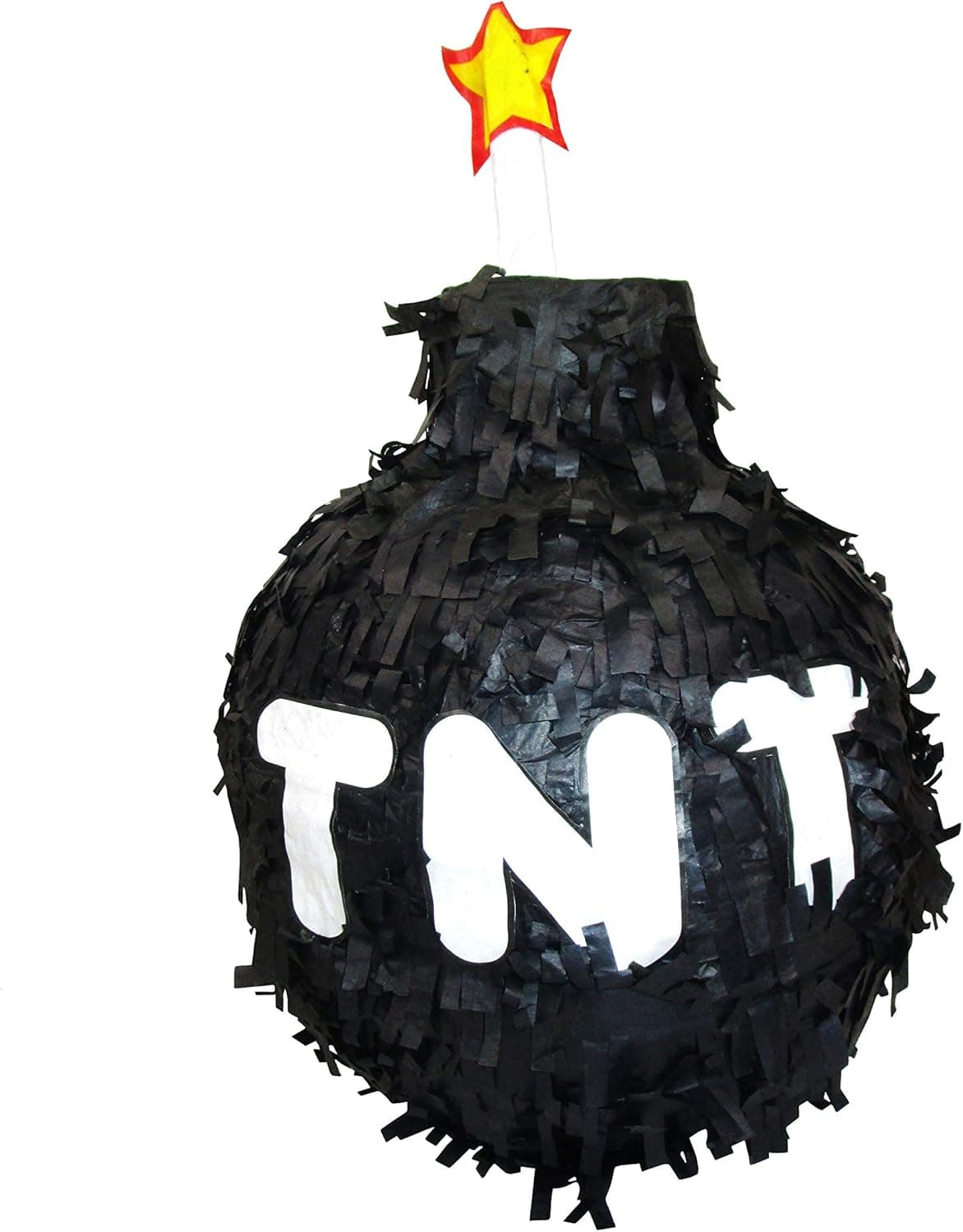 Pinatas TNT Bomb for Video Game Birthday Theme - 21 in x 15 in x 15 in Party Game, Hanging Decoration, Table Centerpiece, Photo Prop, Room Decor and Collectible with Hanger and Fill Door