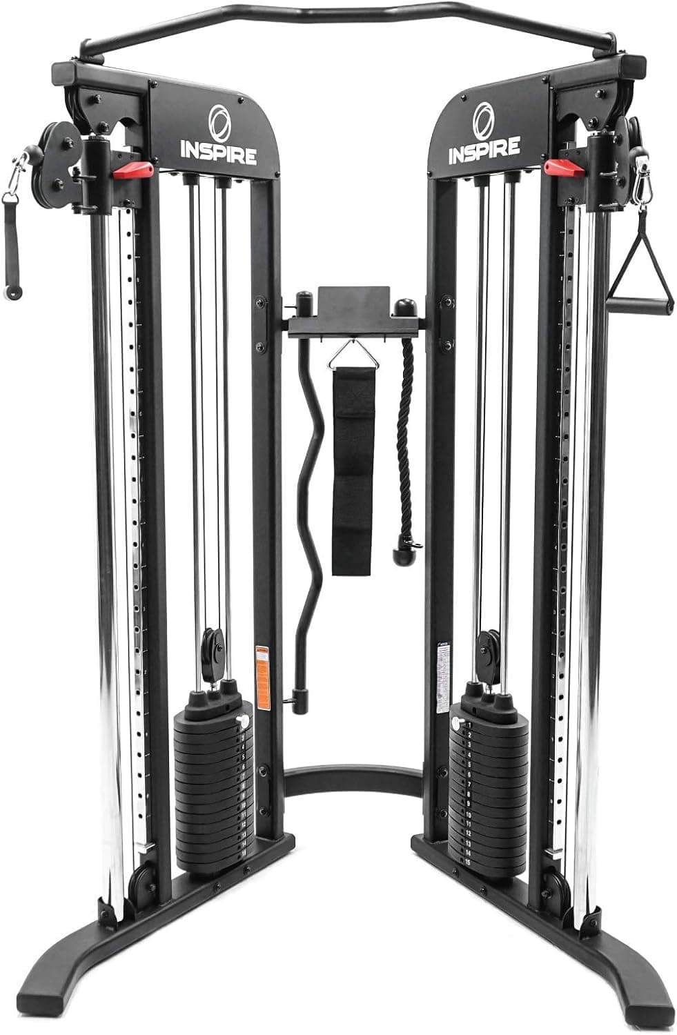 Inspire Fitness FTX Functional Trainer - Compact at Home Workout Machine with Accessories - Space Saving Design - Home Gym Cable Machine and Two 165 lb Weight Stacks