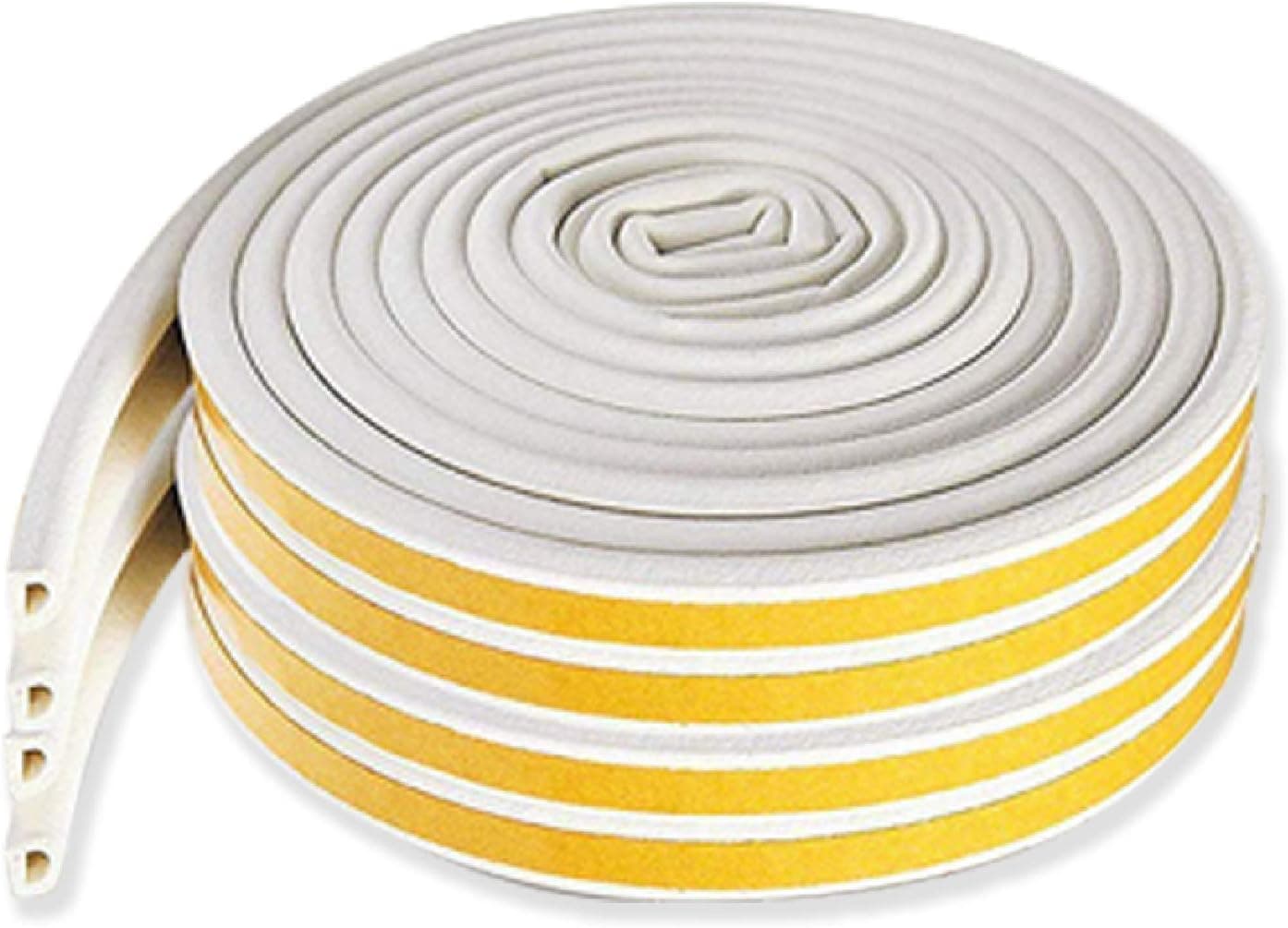 Weather Stripping for Doors, Self Adhesive Foam Door Weather Stripping and Windows Soundproofing Insulation Waterproof Weather Strip 2 Pack 33Ft