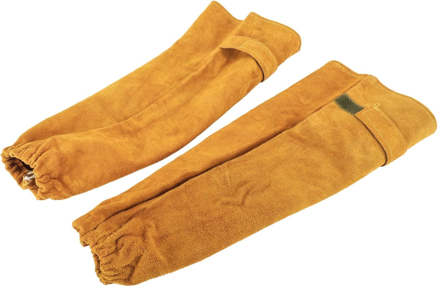 HYDDNice 18.5" Leather Welding Work Sleeves, Heat Resistant Leather Welding Sleeves for Welding Work Arm Protection