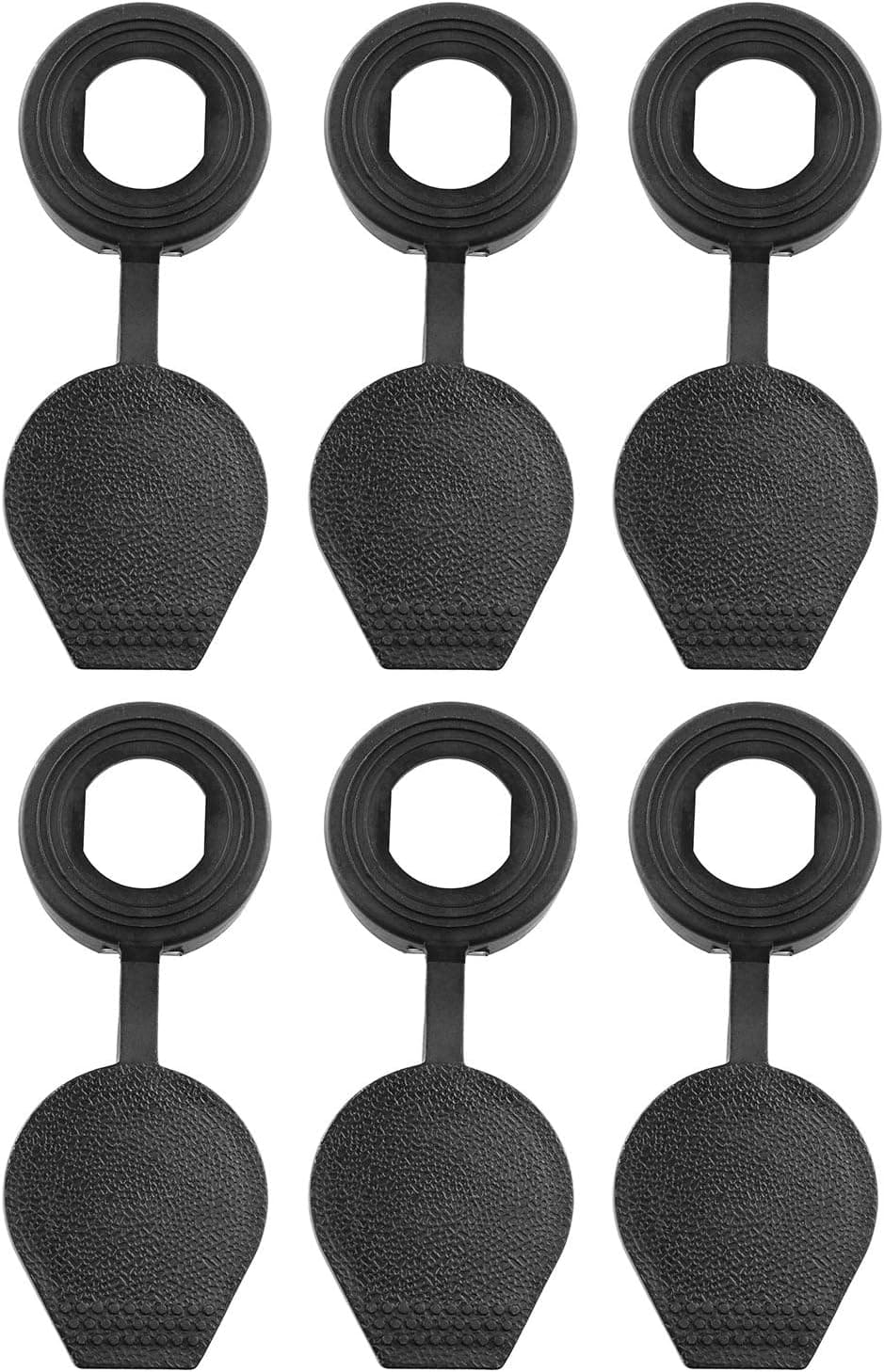 JCBIZ 6pcs 18mm/0.7" Black Door Lock Dust Cover Rubber Waterproof Caps Prevent Dust, Enhance Cam Lock Life Plastic Material