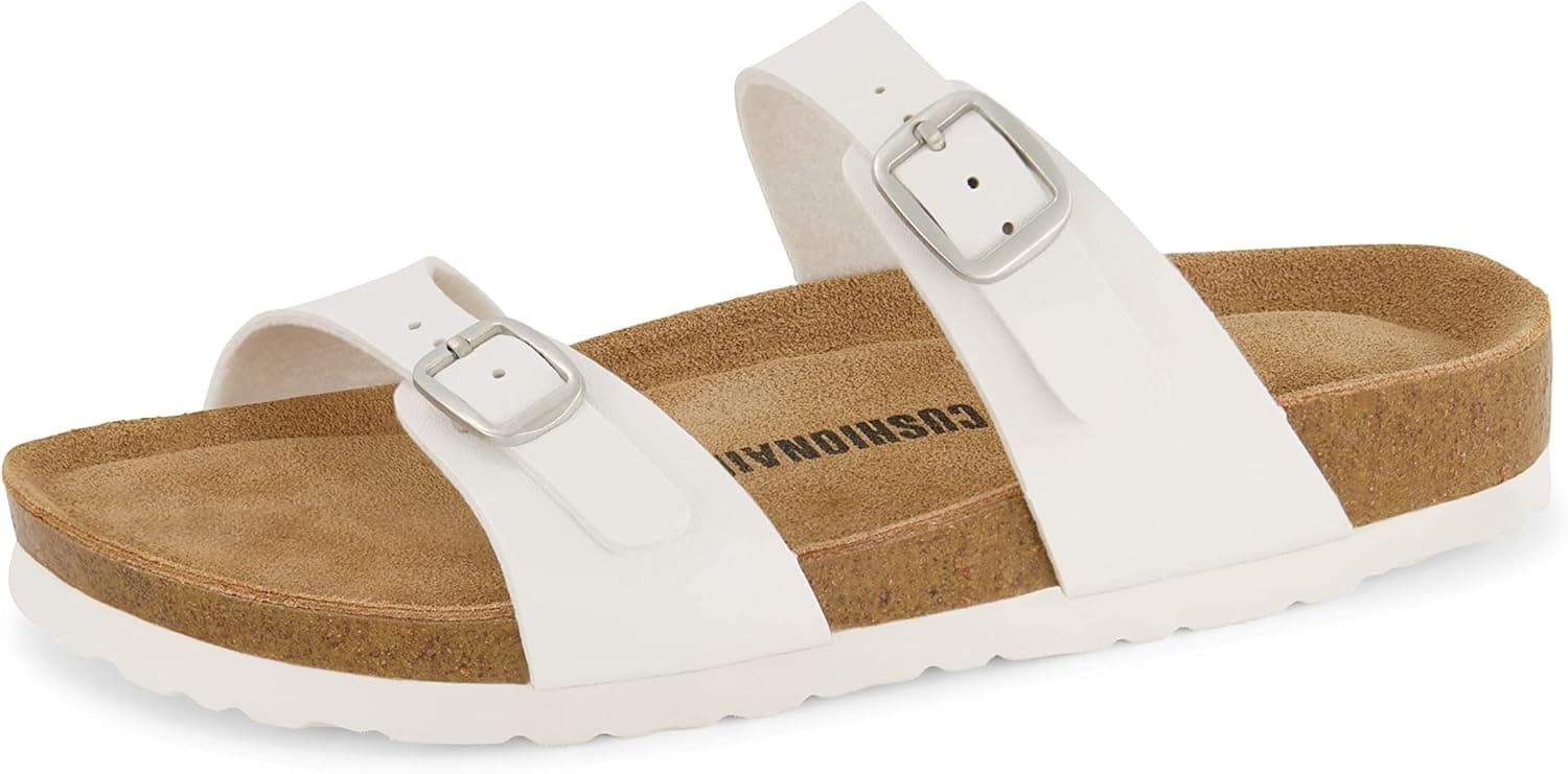 CUSHIONAIRE Women's Liam Cork footbed Sandal with +Comfort