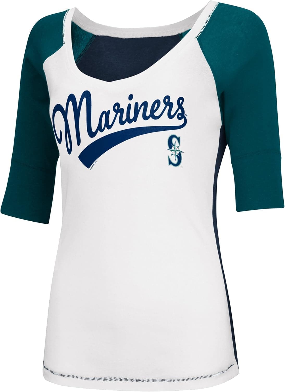 G-III Sports Seattle Mariners Women's Home Run V-Neck T-Shirt