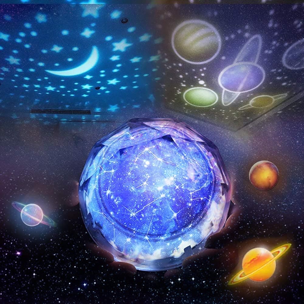 Girls Boys Toys Age 2-10, BFYWB Night Light Moon Star Universe Rotating for Kids Baby Girls Toys for 2-10 Year Old Girls 2-10 Year Old Girl Gifts Birthday Best Gifts for Girls
