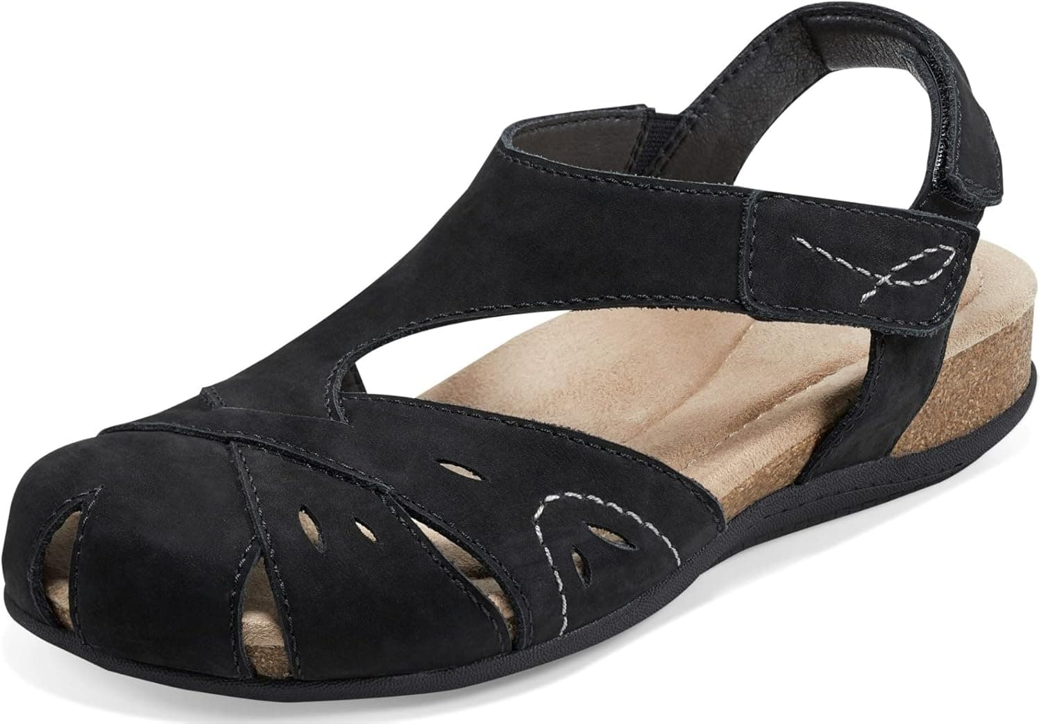 Earth Origins Women’s Birdine Leather Sandal I Casual, Slip Resistant, Everyday Sandals