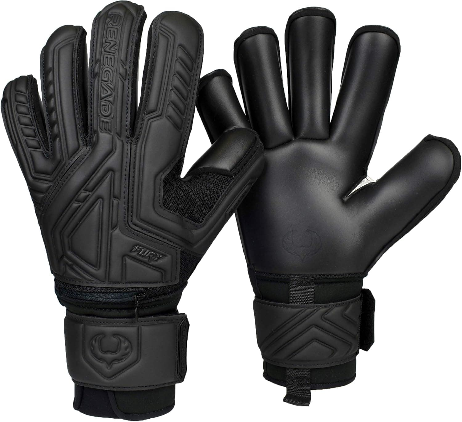 Renegade GK Fury Goalie Gloves with Microbe-Guard (Sizes 6-11, 7 Styles, Level 4) Pro-Tek Fingersaves & 4+3MM Giga Grip | High Performance Pro-Level Goalkeeper Glove | Based in The USA
