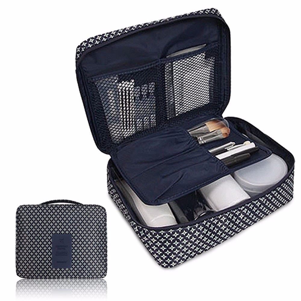 JPJ(TM) ❤️Makeup Bag❤️1Pcs Fashion Pockettrip Clear Cosmetic Makeup Bag Toiletry Travel Kit Organizer (Blue)