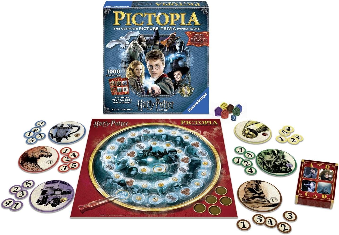 Wonder Forge Ravensburger Pictopia: Harry Potter Edition Family Trivia Board Game For Kids & Adults Age 10 & Up