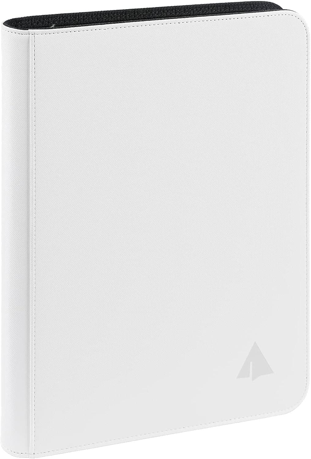 Rayvol Premium 9-Pocket 504 Card Binder, Ringless Trading Card Album Folder - Side Loading Black Page Pocket Binder for TCG (9-Pocket, White)