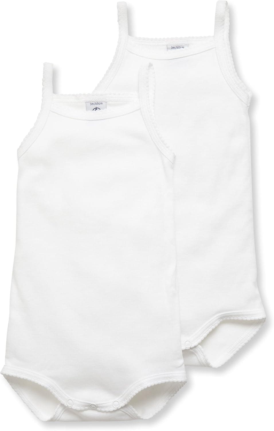 Petit Bateau Baby Girl's 2 Pack CAMI Onesie Duo Style 15086-53725 Sizes NB-36/M