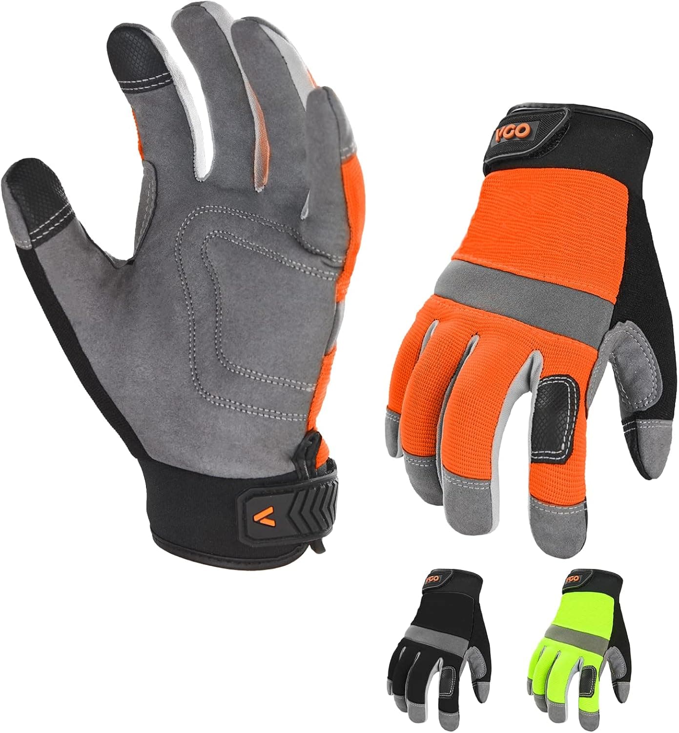 Vgo... Safety Work Gloves,Builder Gloves,Gardening Gloves,Light Duty Mechanic Gloves(SL7584)