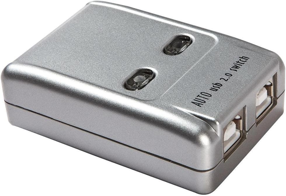 Panlong USB 2.0 Sharing Switch for One-Button Swapping of USB peripheral Between Two Computers