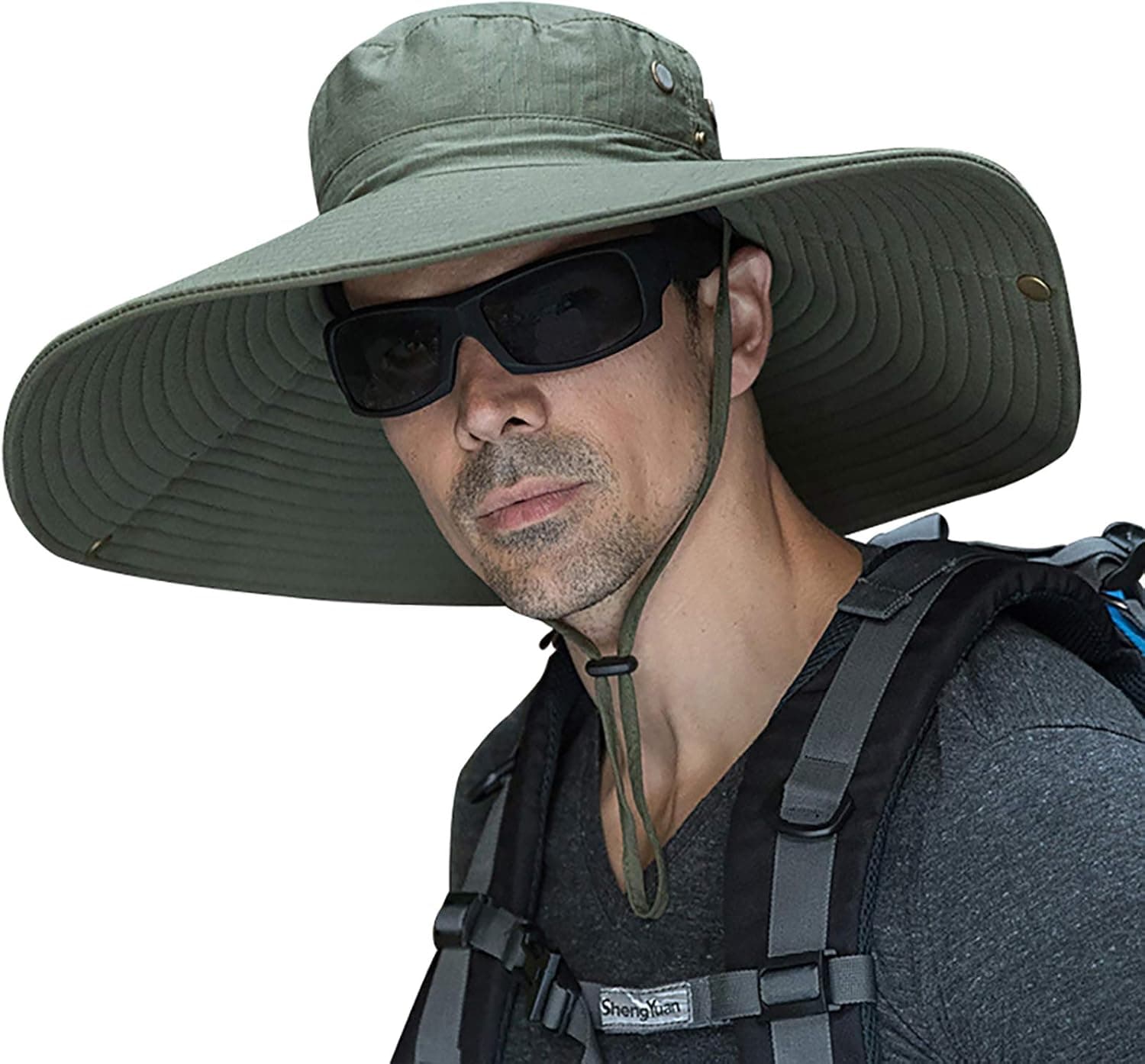 Peicees Super Wide Brim Sun Hat Men Women Fishing Bucket Hat Safari Cowboy Hat