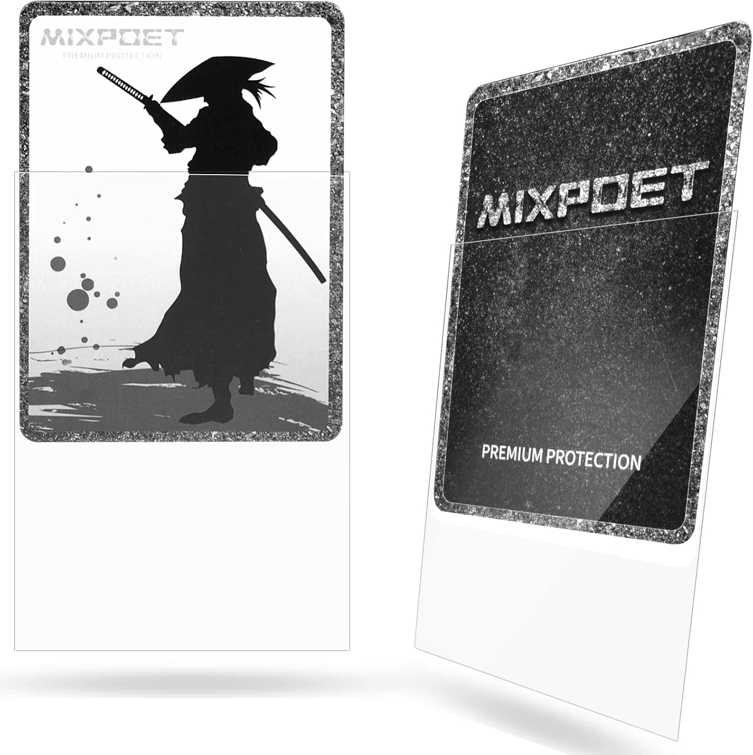 MIXPOET Soft Card Sleeves, Cards Holder Protector 100 Sleeves per Pack, Fits Football, Baseball, Sport, PTCG, YuGiOh, MTG Cards and Other Trading Cards (Transparent)