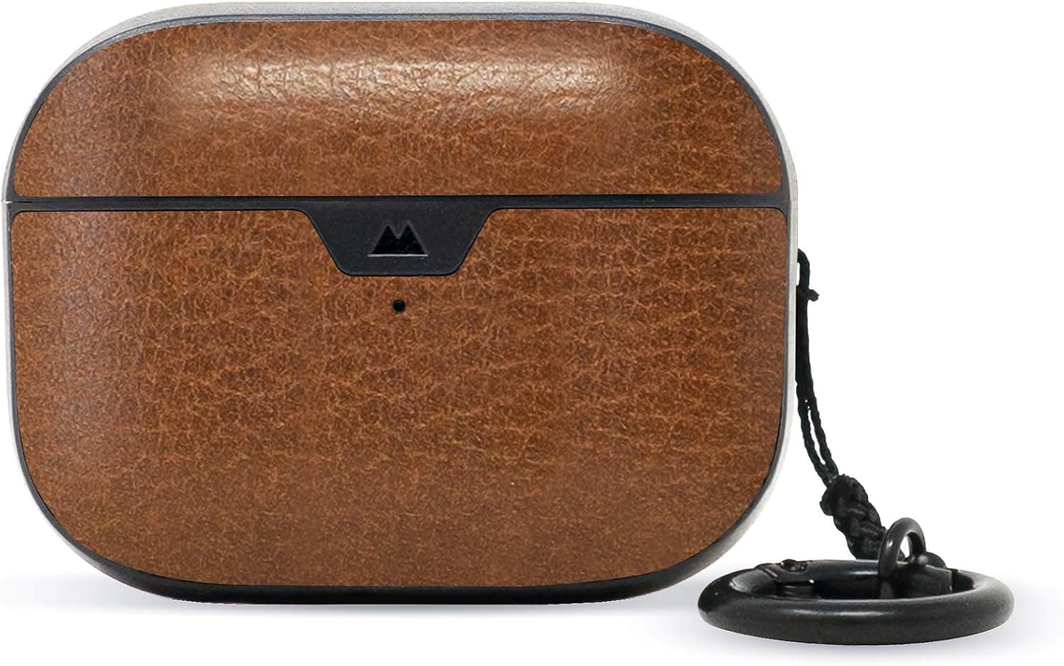 Mous – Protective Airpods Pro Case Cover with Keychain, Wireless Charging Compatible - Genuine Leather - Brown – AirPods Pro Accessories