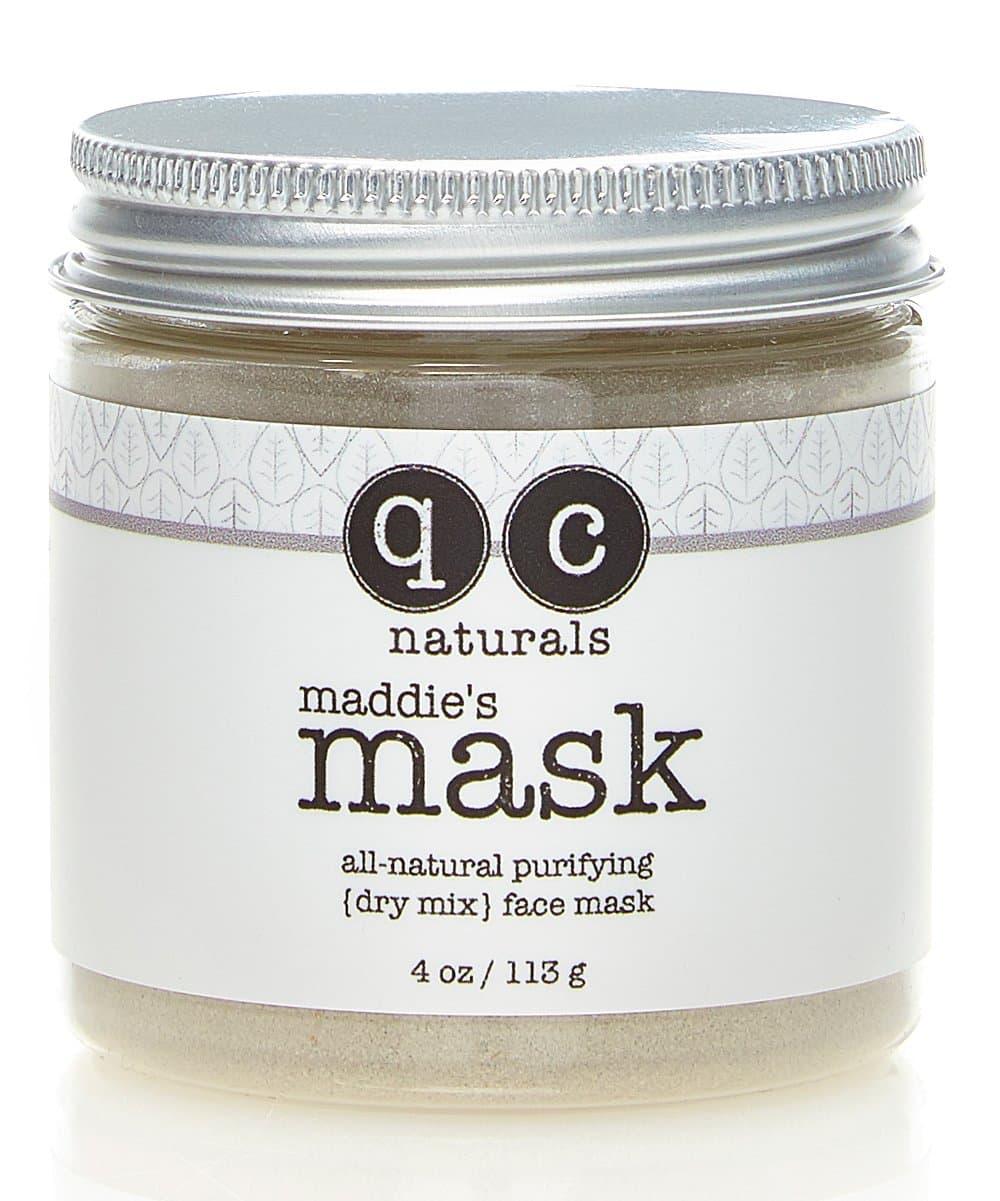 q.c. naturals Maddie's Mask, Detoxifying Bentonite Clay Mud Mask for Men & Women, Minimizes Pores & Wrinkles - 4 Oz