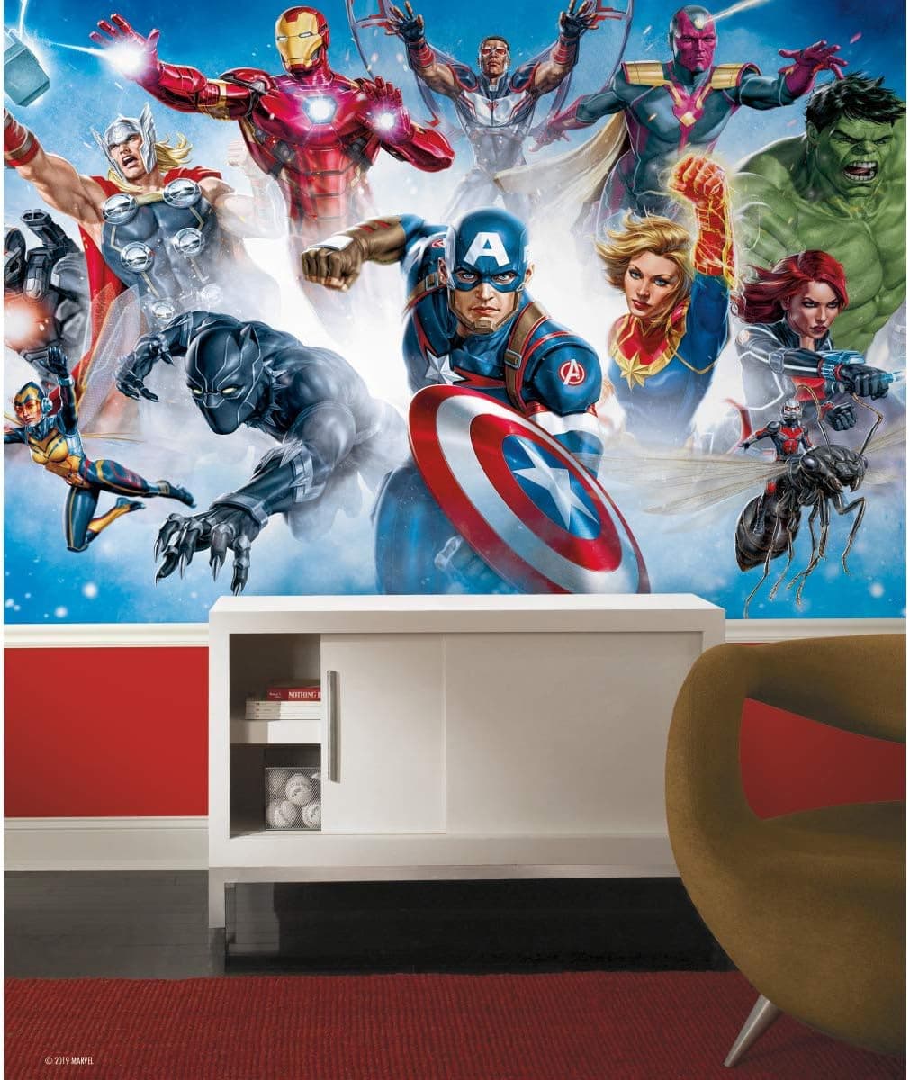 RoomMates RMK11411M Avenger Gallery Art Peel and Stick Wall Mural - 10.5 ft. x 6 ft.