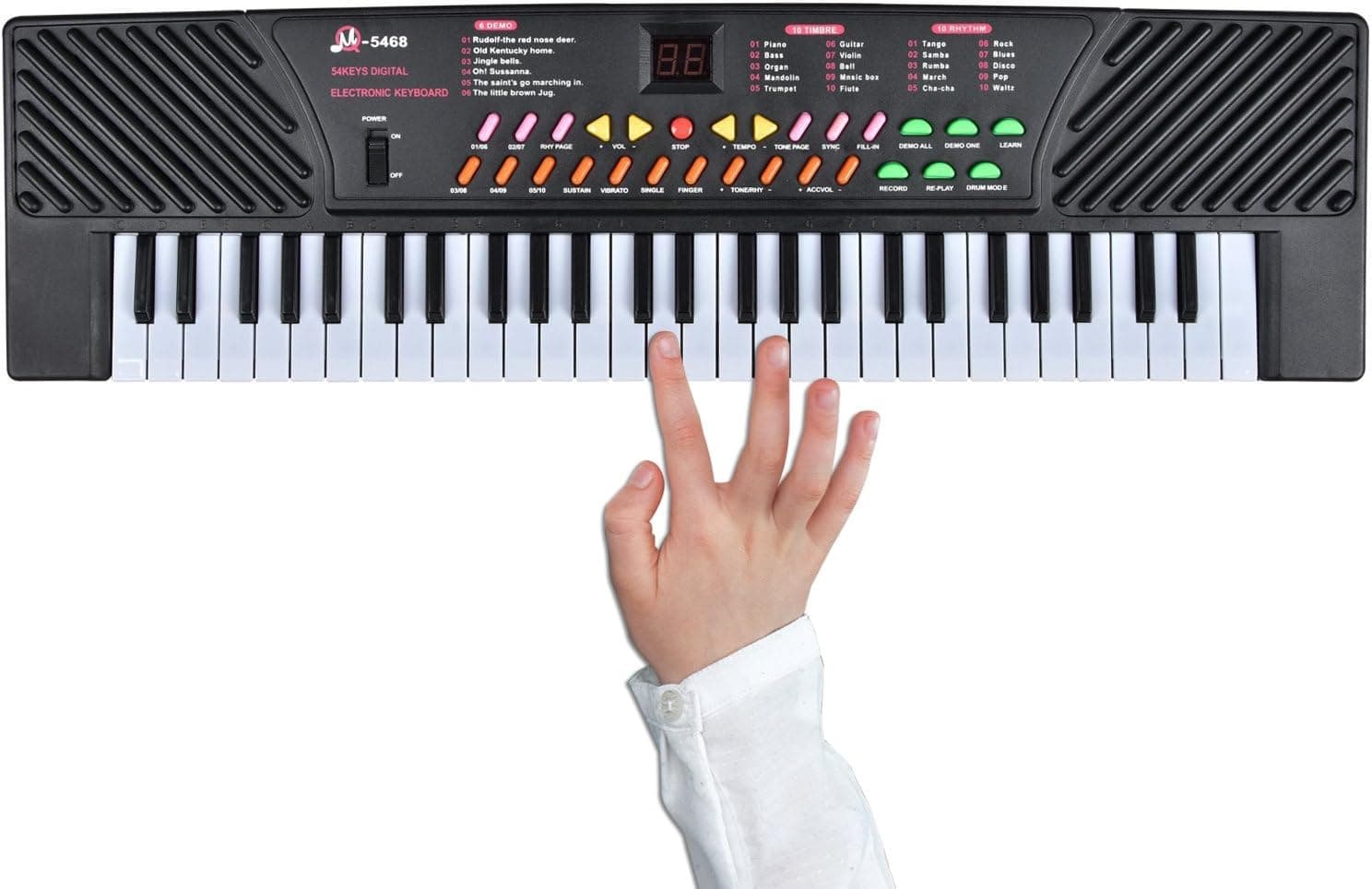 Big Lighting Deals 54 Keys Children’s Keyboard Electronic Musical Piano for Beginners and Kids with External Speaker/Microphone & Power Adapter