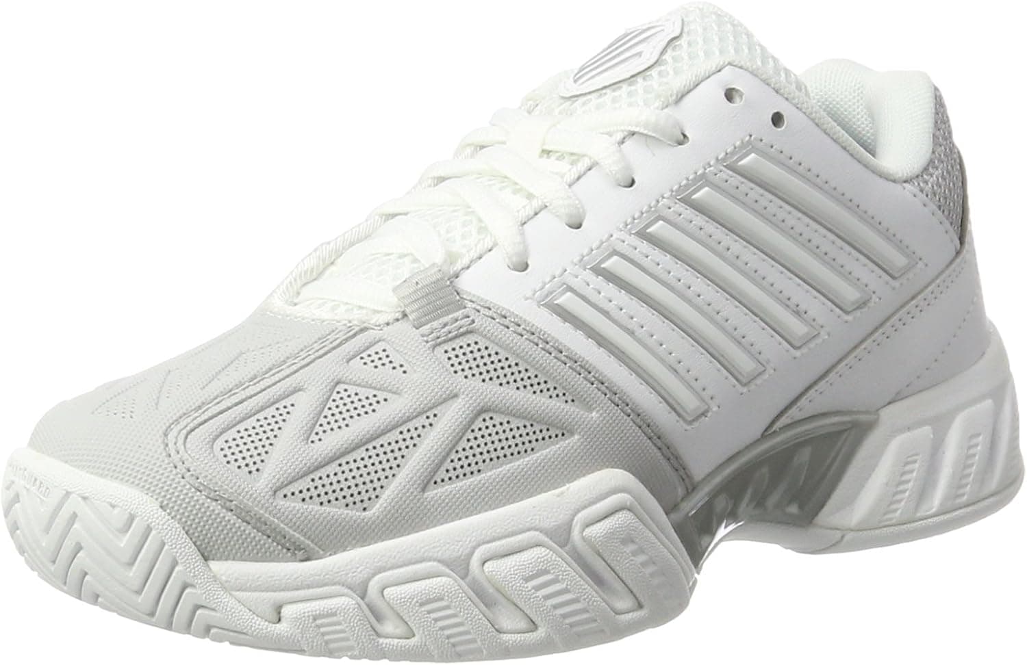 K-Swiss Women's Bigshot Light 3 Tennis Shoe (White/Silver)