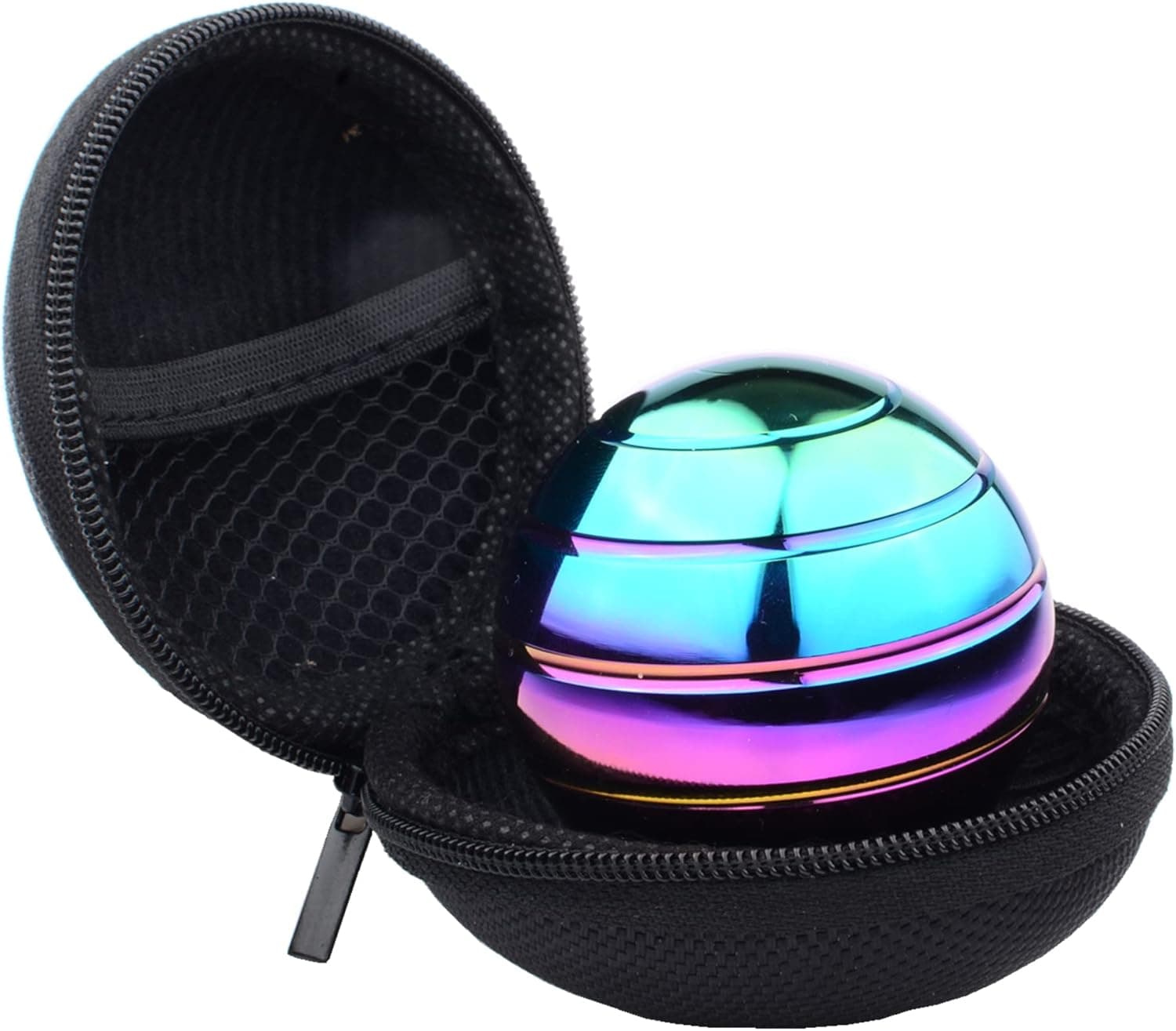 Kinetic Desk Toys, Full Body Optical Illusion Spinner Ball, Large Longer Time Spinning Top, Ideal for Parties, Holidays, classrooms or for use as Office Toys-with Storage Bag