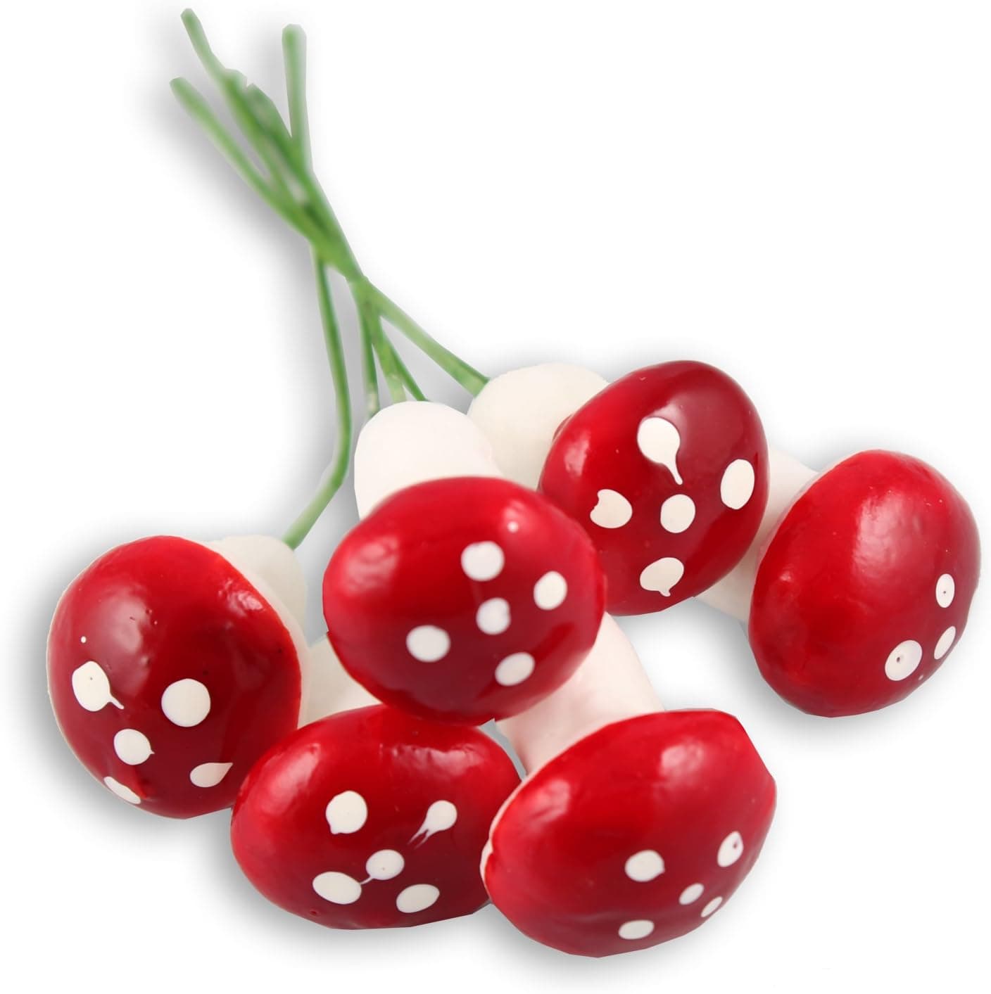 Little 1.5CM Mushroom Decor Ornaments Christmas Tree Decoration 6PCS