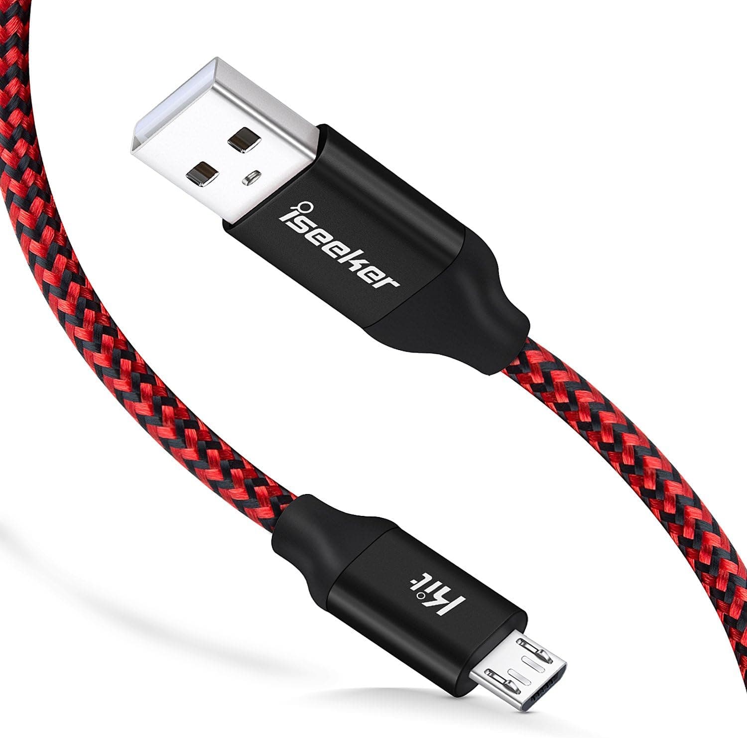 PS4 Micro USB Cable, iSeekerKit Extra Long 15Ft Xbox One Controller Charging Cable for Playstation 4 Dualshock 4 Xbox one PS4 Slim/Pro, PS Vita, E-readers, Printers, Android, Samsung