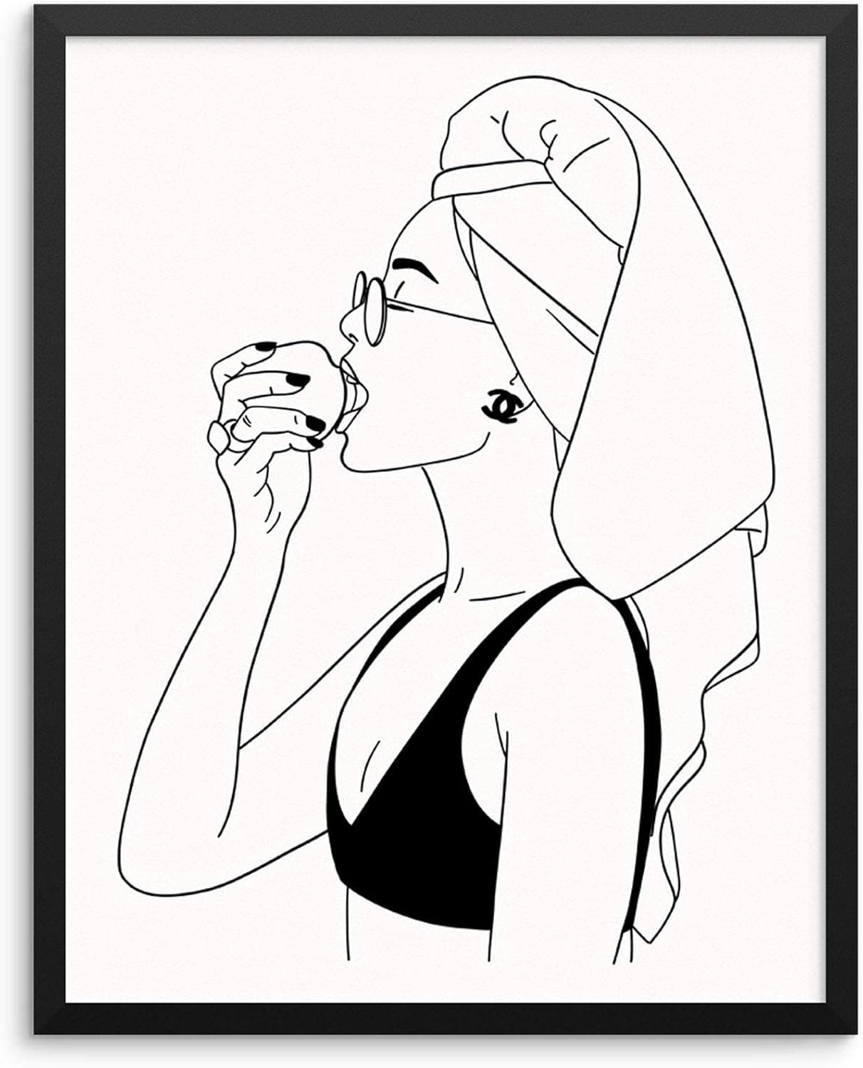 Sincerely, Not Abstract Woman's Body Shape Wall Decor Art Print Poster -11"x14" UNFRAMED- Modern One Line Minimalist Fashion Artwork for Bedroom Living Room Bathroom Home Office