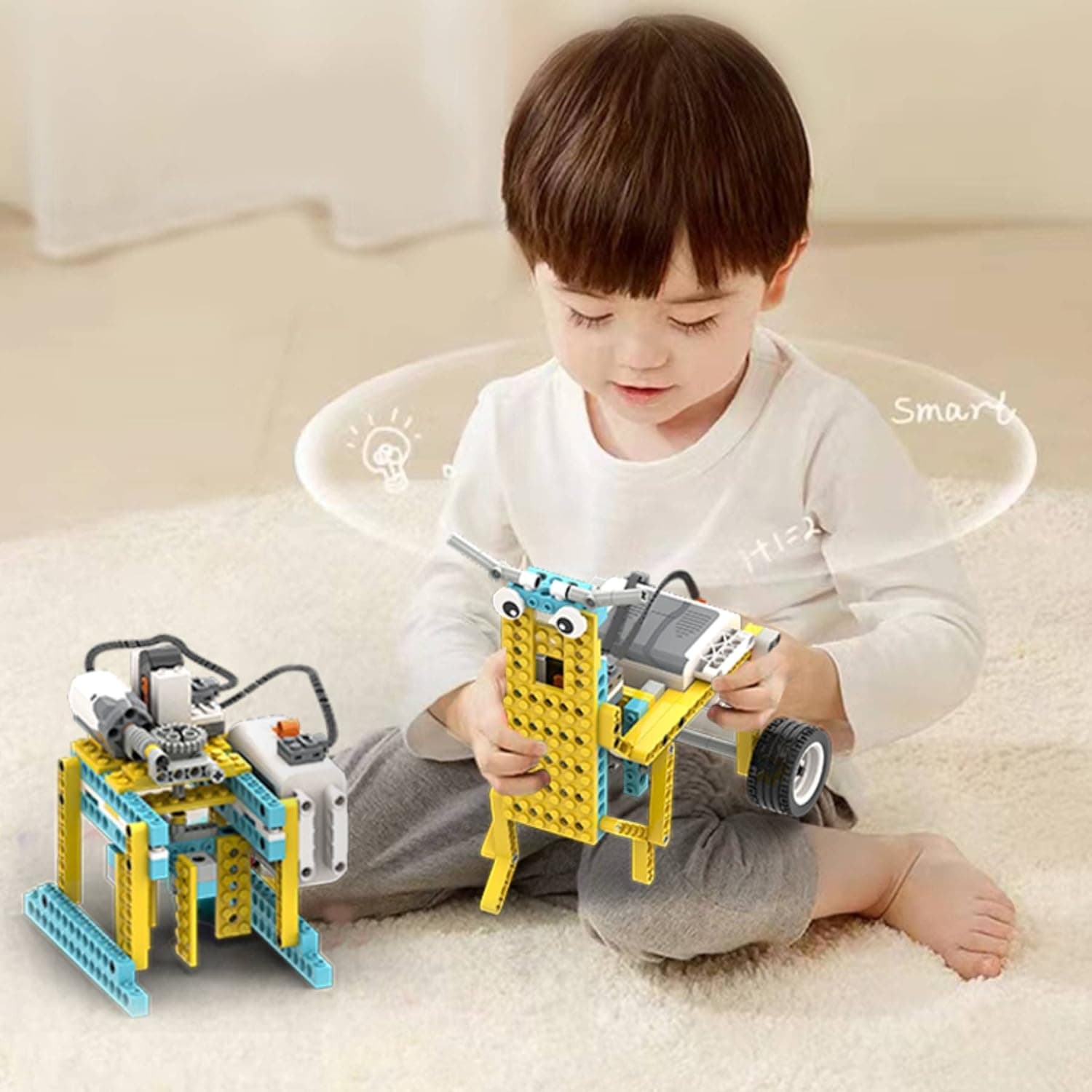 Power Function Motor Building Blocks Power Set,Including Instructions,Battery Box,Remote Control,M Motor,Master Control,Technic Motor Set MOC Bricks Science Power Function Kit for Kids Adults(22PCS)