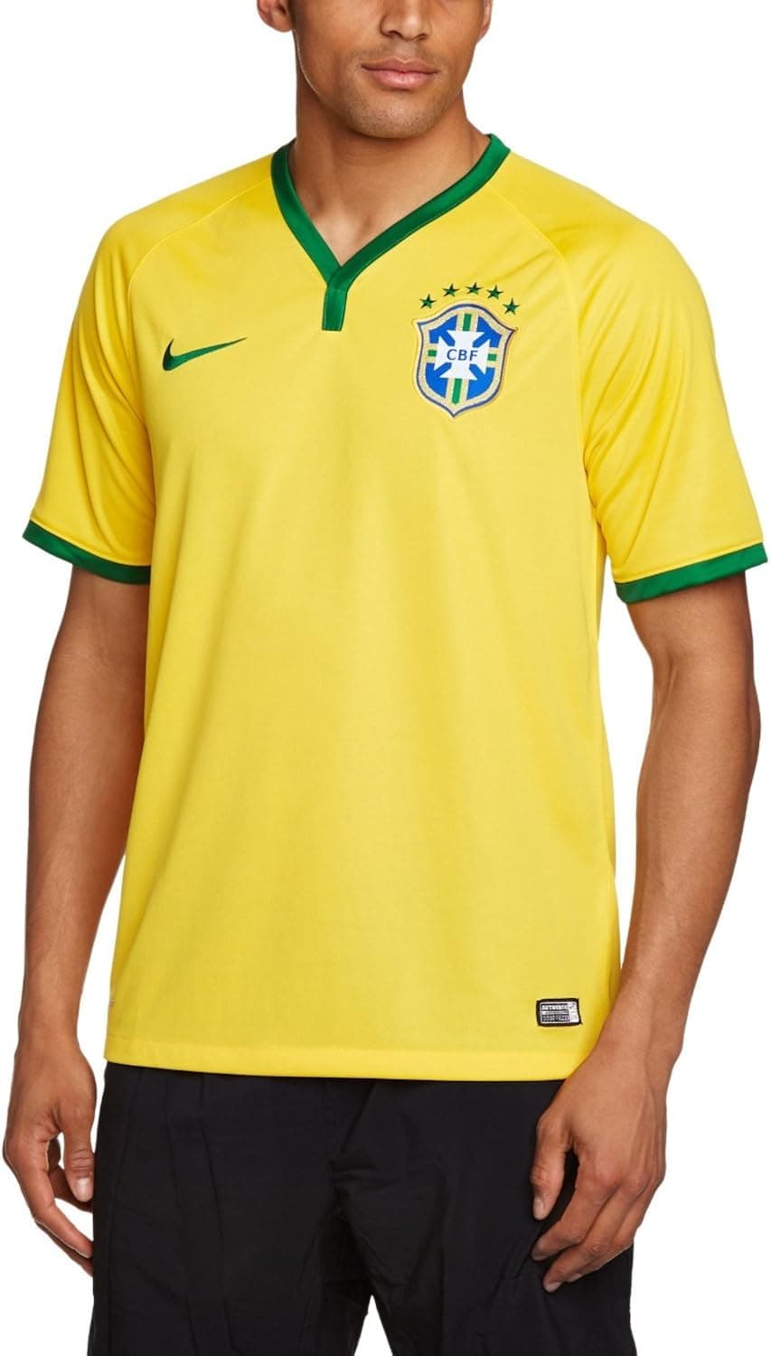 Nike Brazil Home Soccer Jersey 2014 (Yellow) (L)