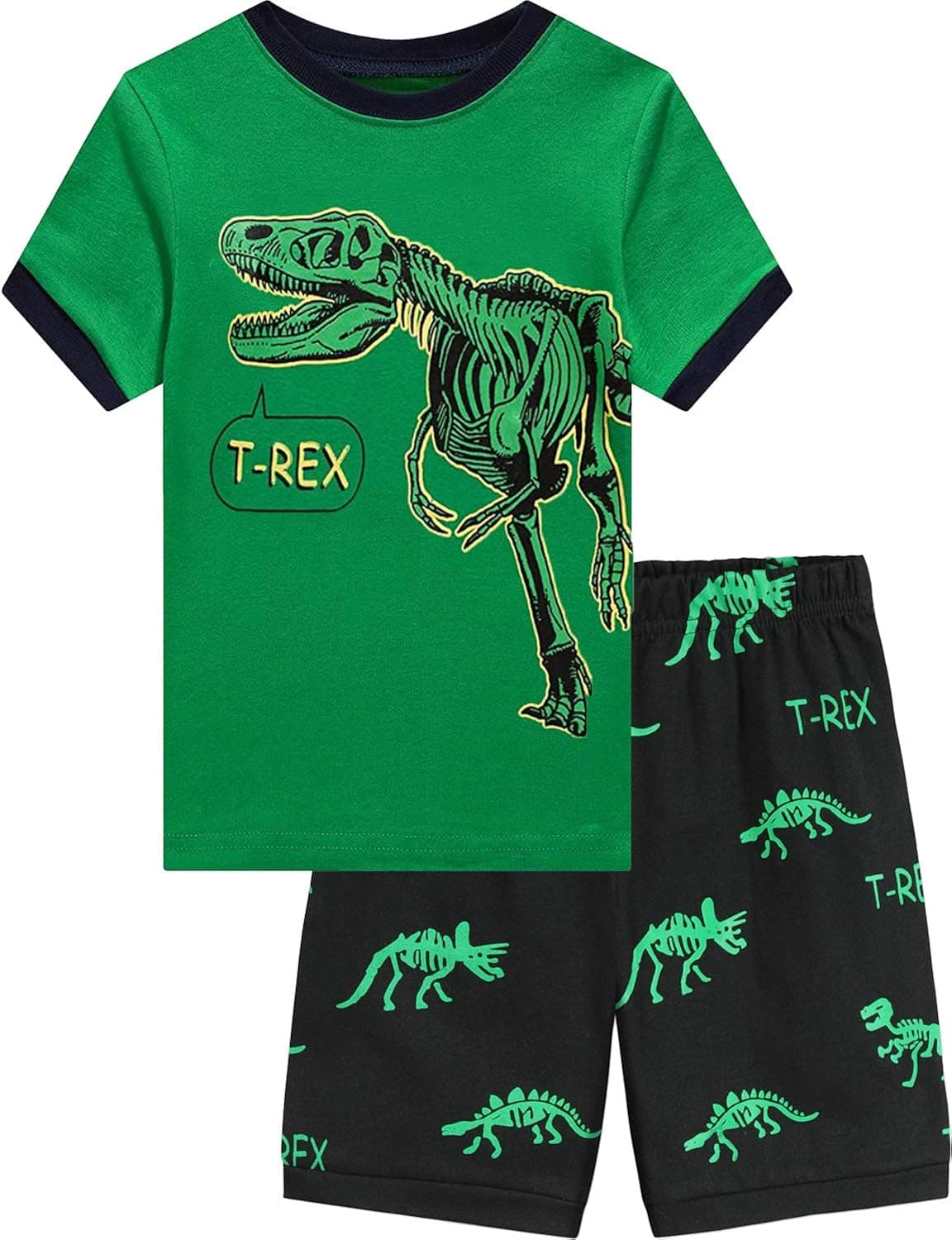 Toddler Boys Pajamas Short Sets Fire Truck Cotton 2 Piece Pjs Excavator Sleepwear Summer Clothes Kids Jammies Set Size 1-7T