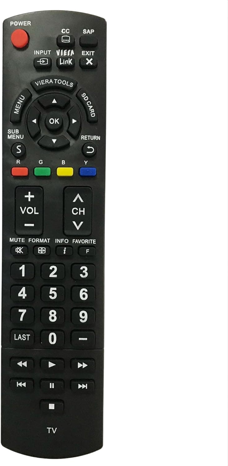 Replacement Remote Control for Panasonic TC-26LX60 TC-L24X5 TC-42PX34 TC-P50X2 TC-P60U50 Plasma LCD HDTV