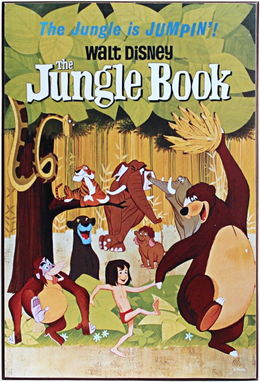 Silver Buffalo JU1036 Disney Pixar Jungle Book Wood Wall Art, 13 x 19 inches
