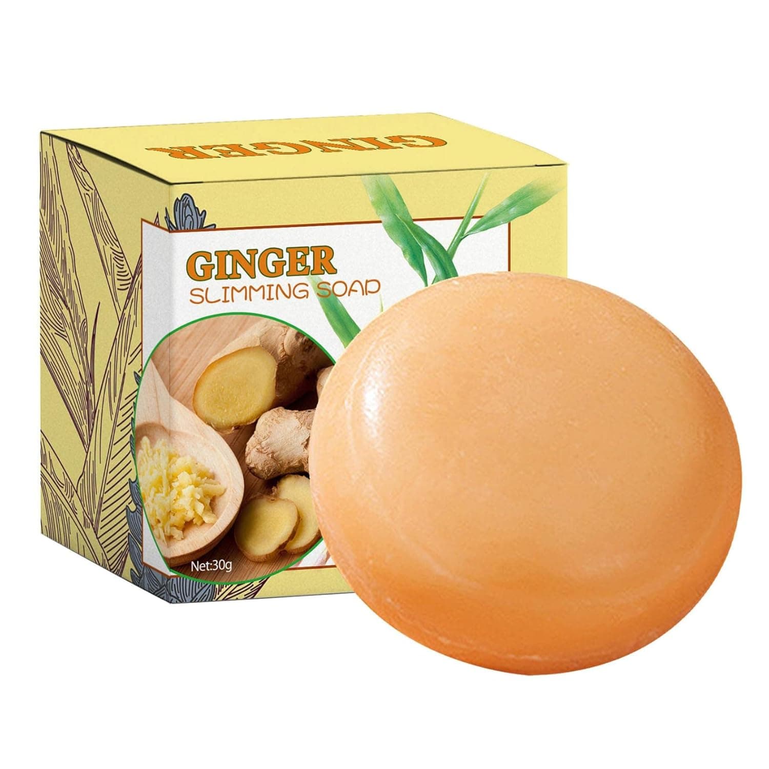 Xuways DIY 5D Diamond Painting Ginger Bar Soap Slimming Lymphatic Detox Organic Ginger Bath Soap, Lymphatic Drainage Soap, Detox Slimming Ginger Soap,