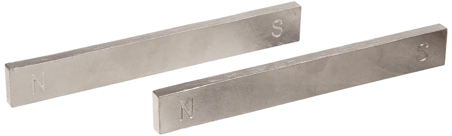 American Educational 2 Piece Unpainted Chrome Magnet Bar Set, 6" Length