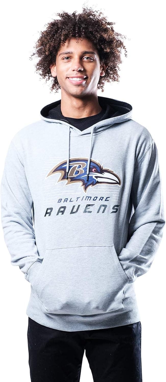 Ultra Game NFL Mens French Terry Hoodie Sweatshirt