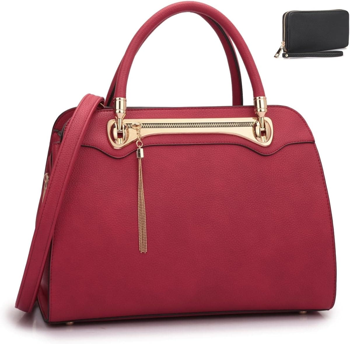 Tassel Fringed Women Designer Handbags Satchel Purses Top Handle Structured Shoulder Bags