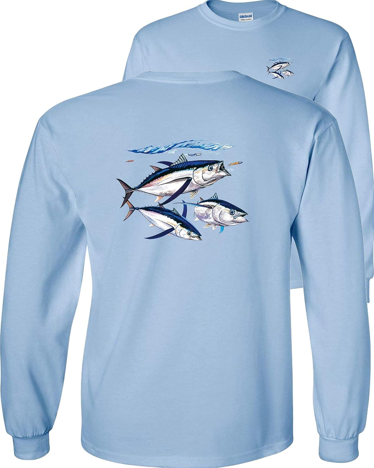 Fair Game Bluefin Tuna Fishing Long Sleeve Shirt Albacore Fish Saltwater Deep Sea